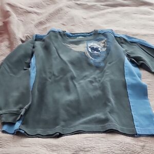 Blue and Gray Long Sleeve Shirt